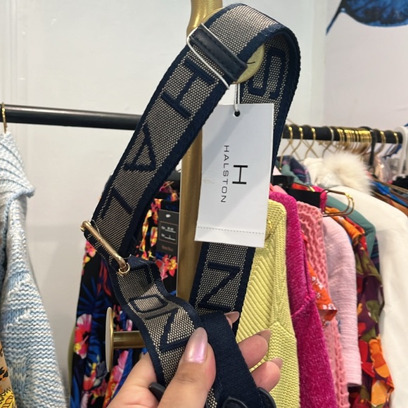 Halston Navy Bucket Bag - Picture 2 of 4